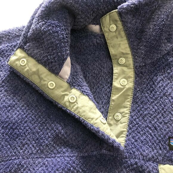 Patagonia Women HDX Purple Gray Retool Snap T Fleece Jacket Pullover Top 25441 S - Picture 3 of 12